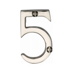 M Marcus Heritage Brass Numeral 5 - Face Fix 51mm 
